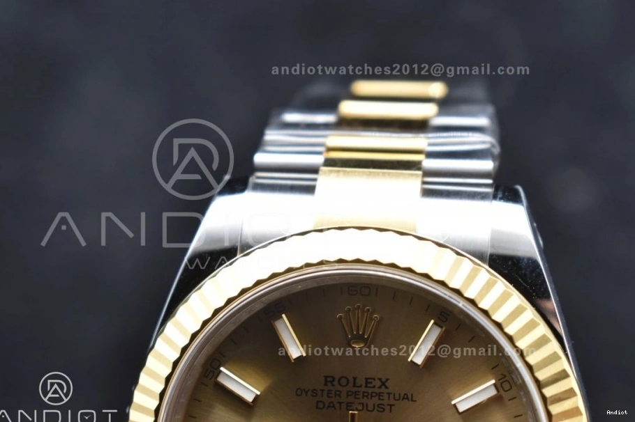 Dial Best 1:1 904L YG YG DateJust on Edition Steel Oyster 41 SS 126333 Clean Stick Bracelet VR3235 0411